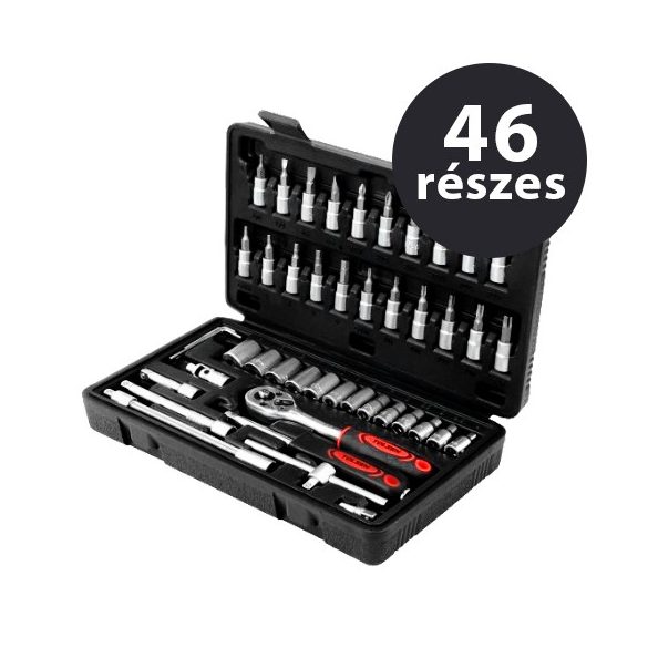 46 darabos racsnis szerszám készlet