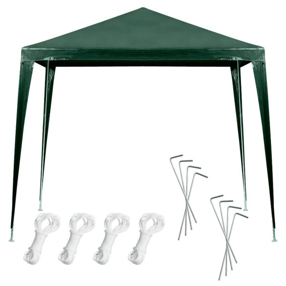 Kerti sátor, pavilon, party sátor, 2,5x2,5m, Zöld