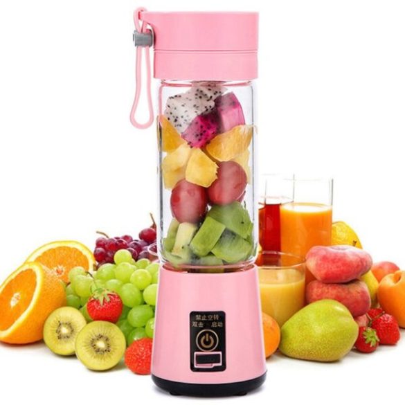 Hordozható,  Smoothie készítő, USB, Akkumulátoros, 380ml 