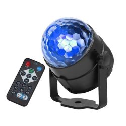 RGB LED discogömb távirányítóval, hang szenzorral 