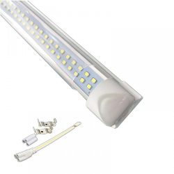    Dupla soros T8 LED fénycső armatúrával, melegfehér,192 db LED, 120 cm, 18W 