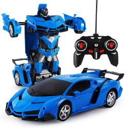   2 in1 Transformer átváltozó autó robot távirányítóval, Kék